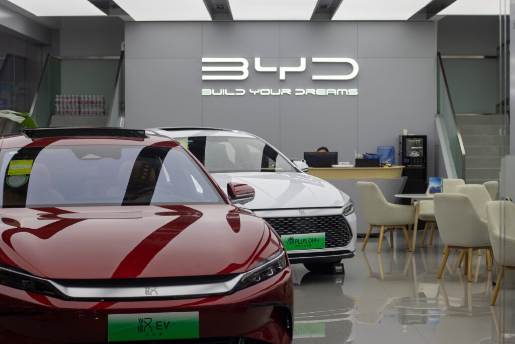 Tesla sales decline BYD competition