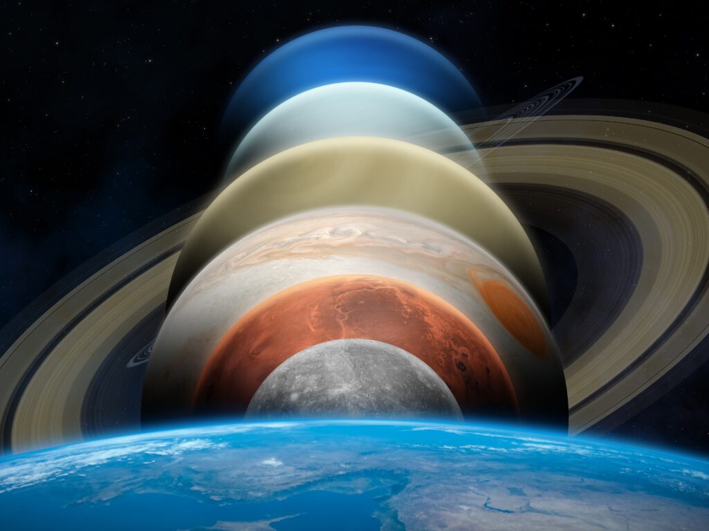 Seven planet alignment